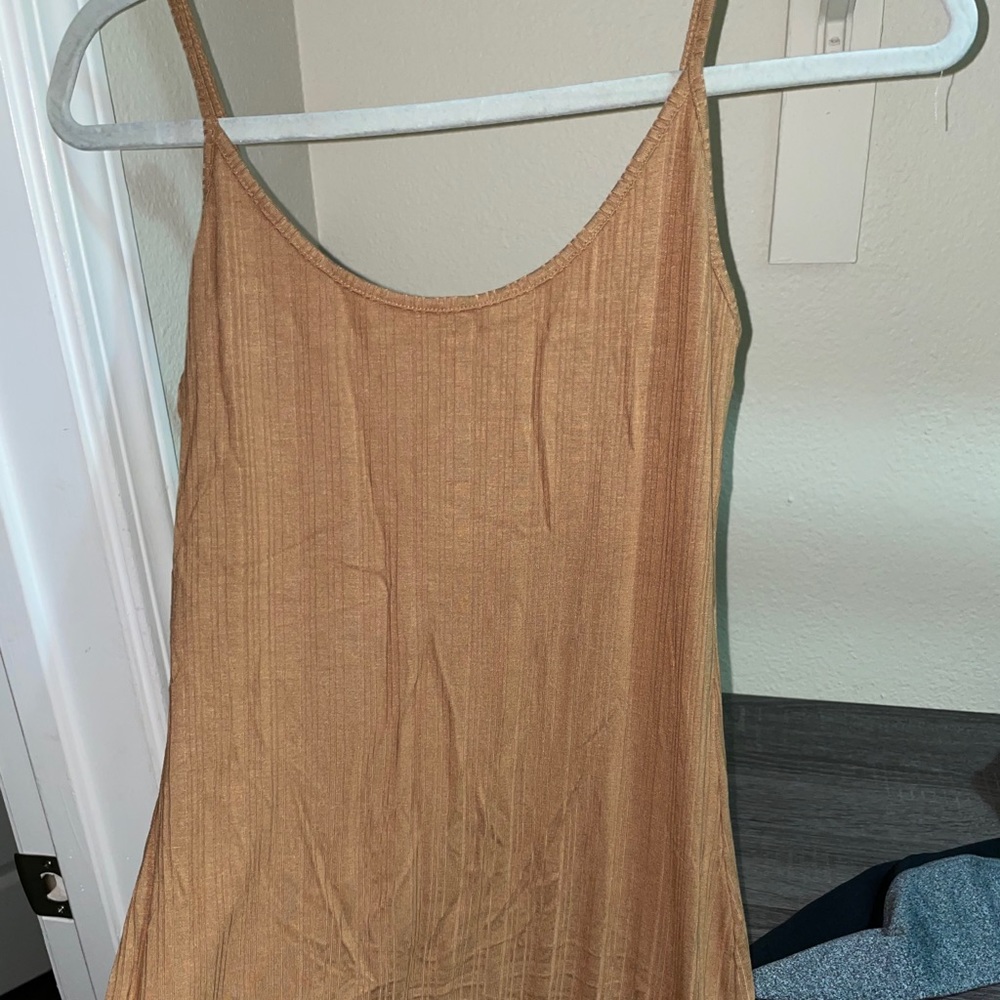 FOREVER 21 juniors tank midi dress - Camel -Large